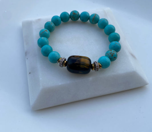 Turquoise and tiger eye