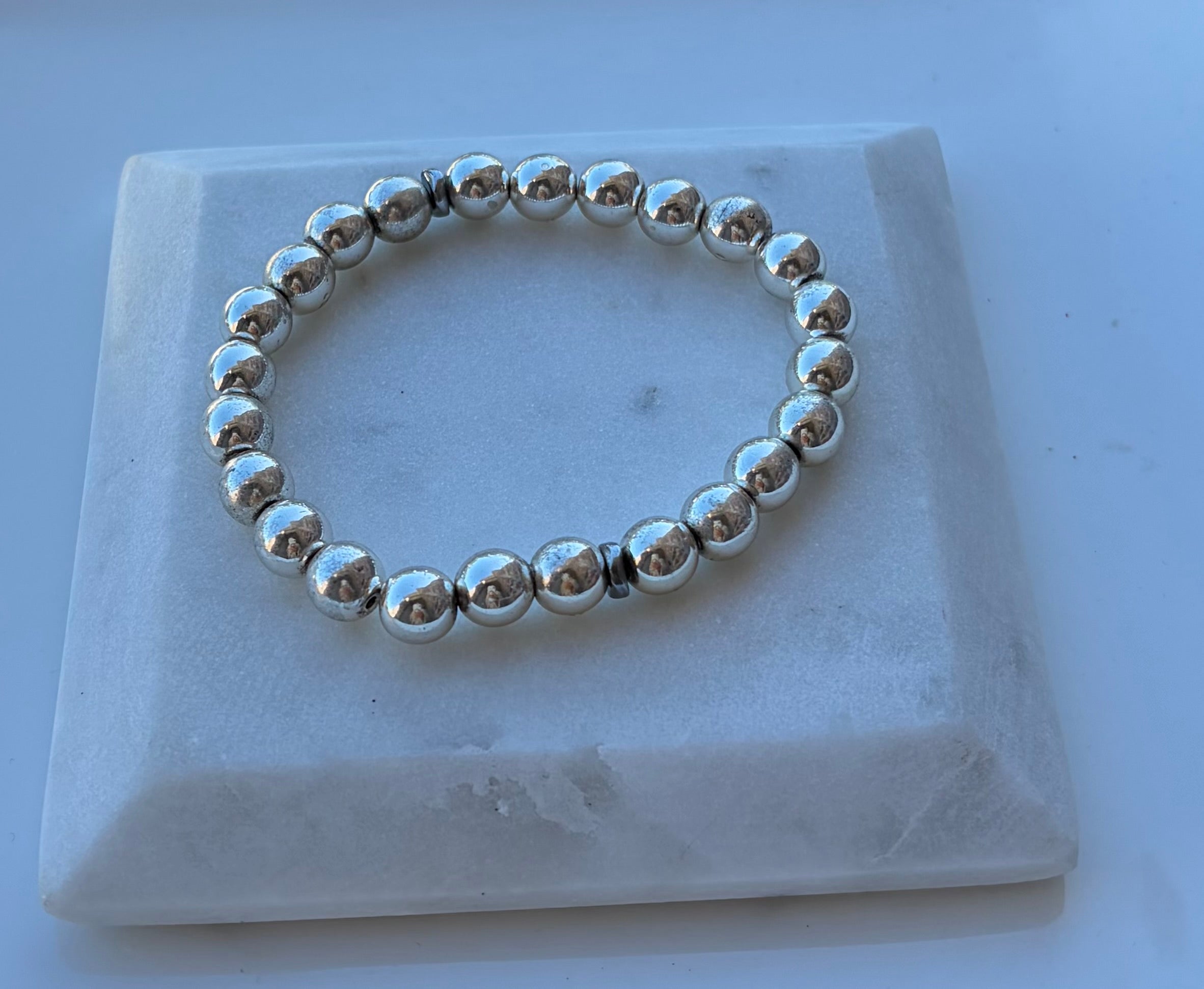 Electroplated silver hematite