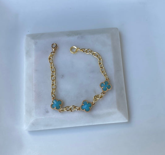 Tiffany Blue clover bracelet