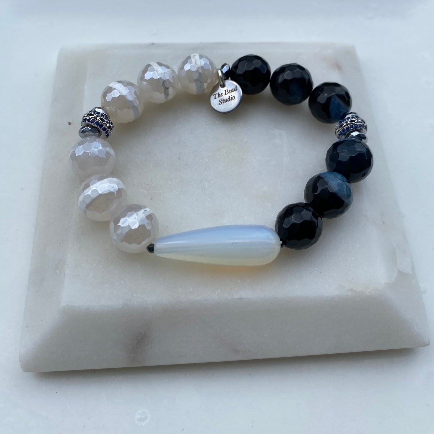 Blue and White Agate